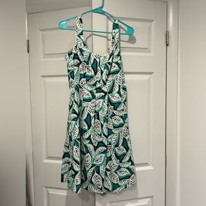 Anne Klein Dresses Ivory & Green Fully Lined Sleeveless Dress Pockets 4